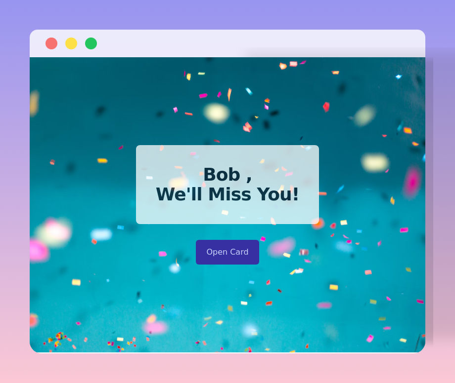 Card example screenshot