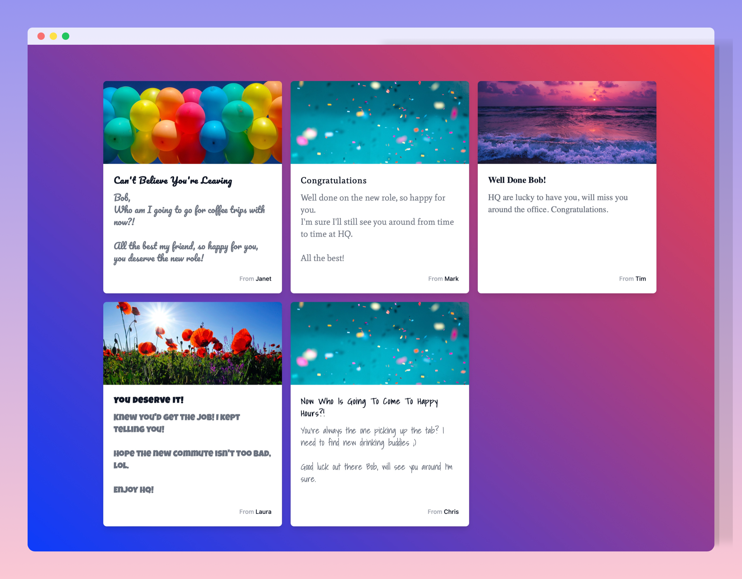 Customer profile user interface